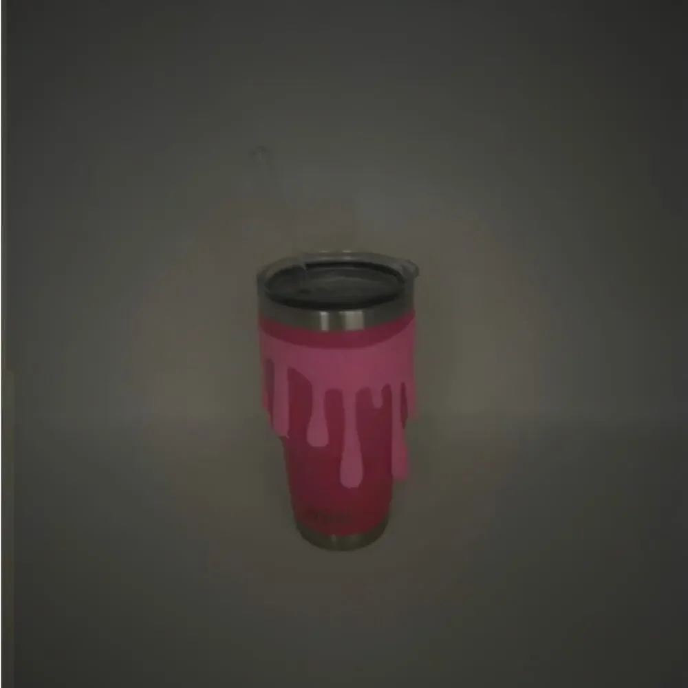 Pink Slime Glow in the Dark Halloween Drink Tumbler Sleeve